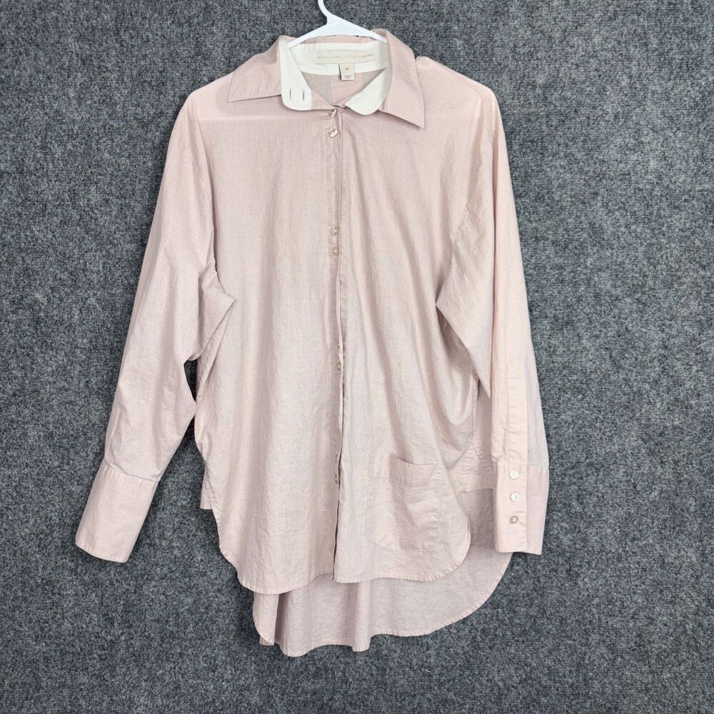 StellA McCartney H&M Shirt Womens Size M Pink Button up Cotton